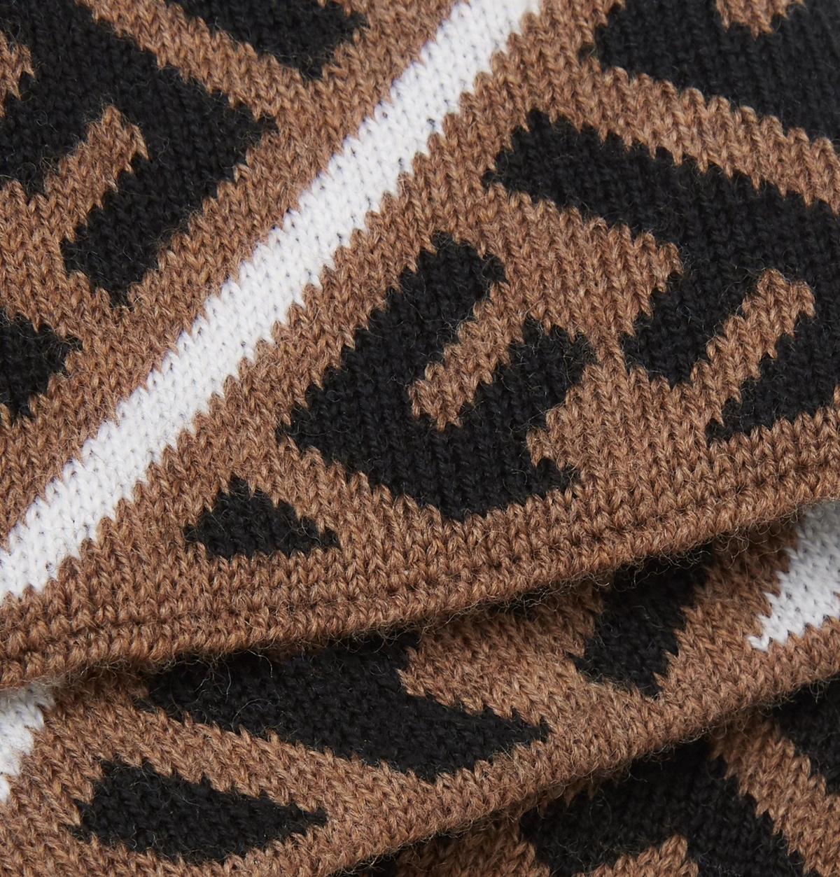 Fendi - Logo-Jacquard Virgin Wool Headband - Brown Fendi