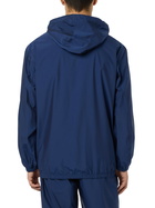 MC2 Saint Barth Man Hooded Lightweight Navy Blue Fabric Windbreaker Sloop