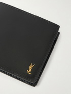 SAINT LAURENT - Logo-Embellished Leather Bifold Wallet with Money Clip