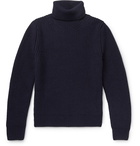 TOM FORD - Ribbed Cashmere Rollneck Sweater - Blue