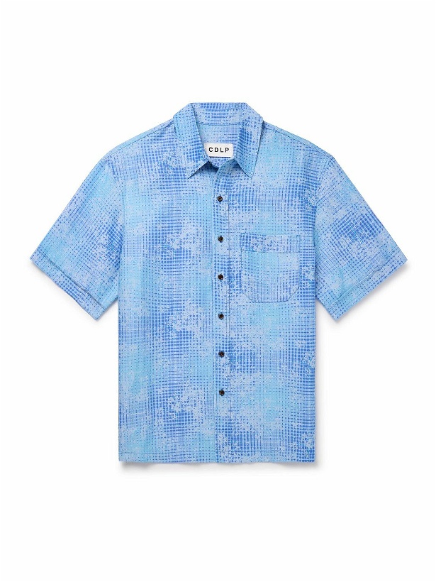 Photo: CDLP - Printed Lyocell and Linen-Blend Shirt - Blue