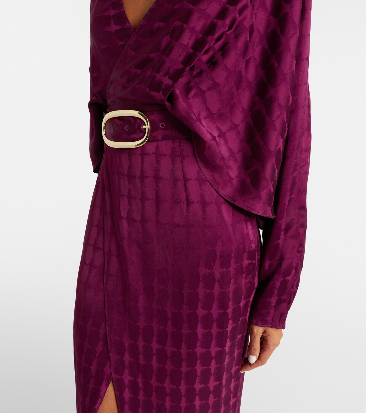 Taller Marmo Dunaway belted crêpe cady wrap dress