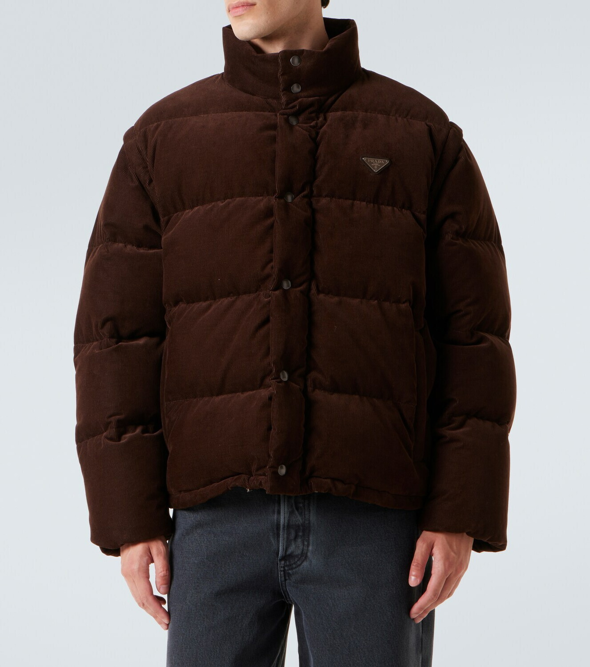 Prada Convertible cotton corduroy down jacket Prada