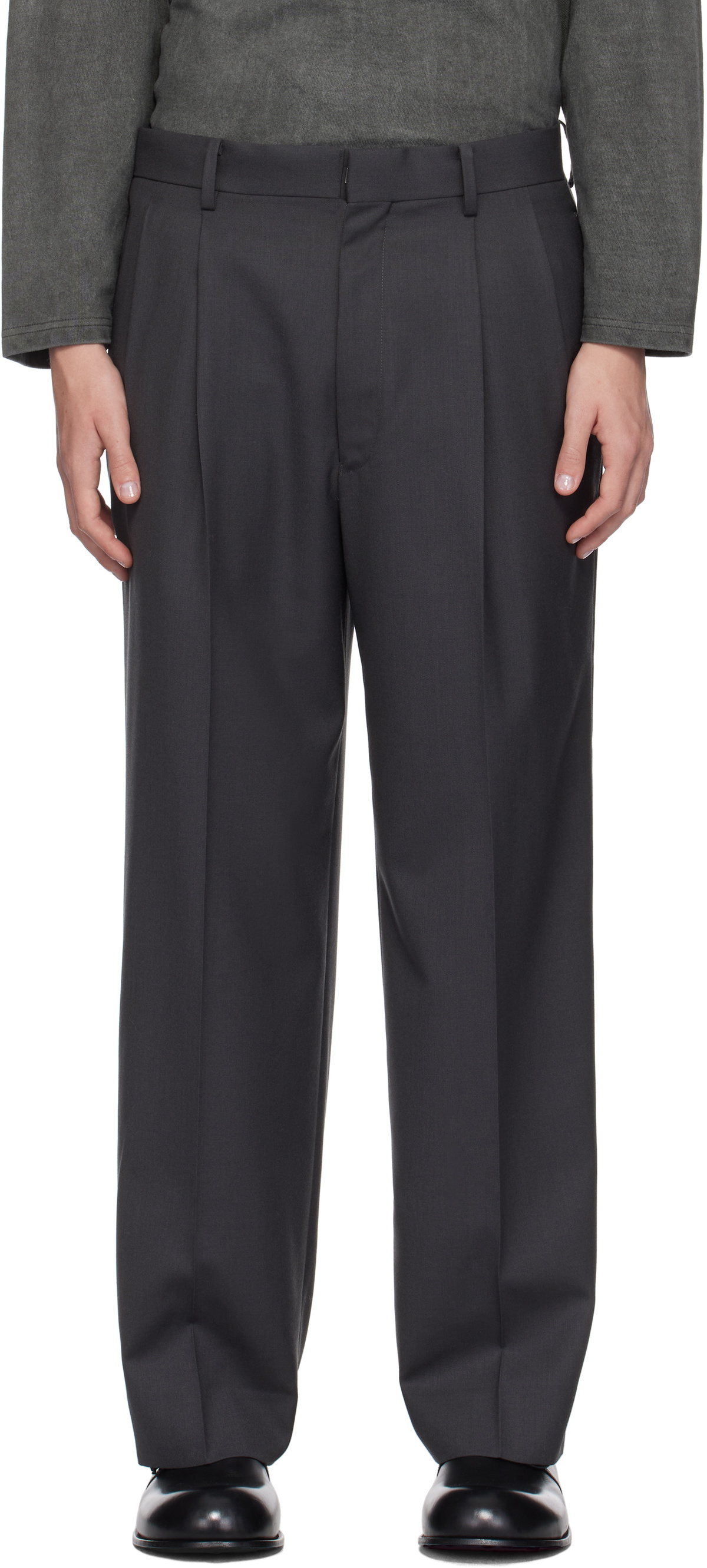 YLÈVE Off-White Viscose Cotton Painter Trousers YLÈVE