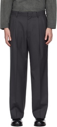 YLÈVE Gray Wool Tropical Trousers