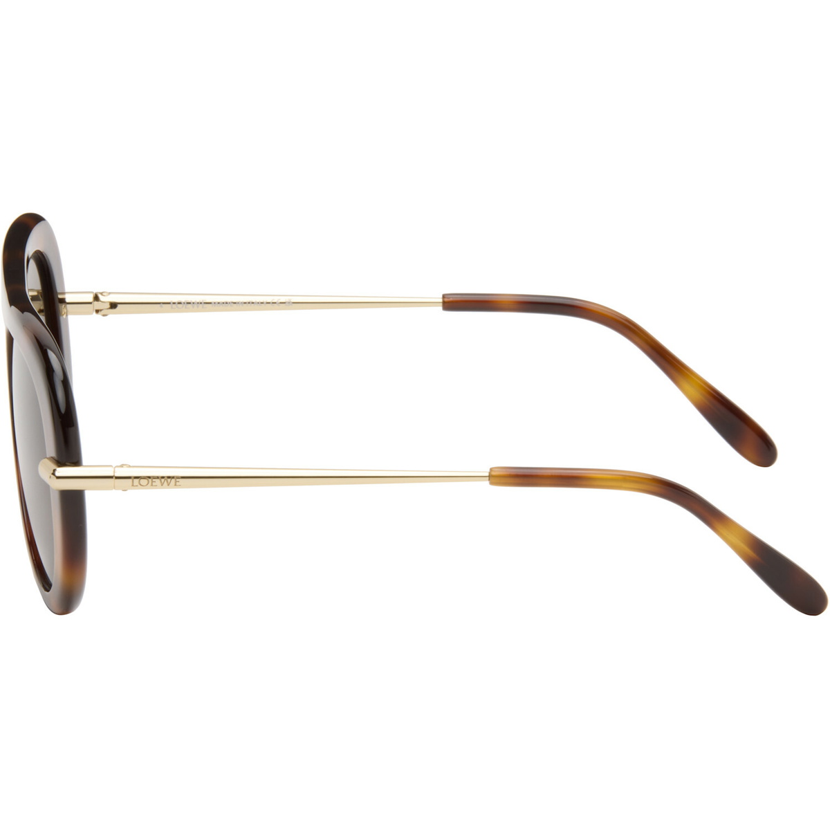 LOEWE Brown Slim Aviator Sunglasses