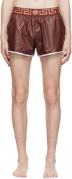 Versace Underwear Red Greca Swim Shorts