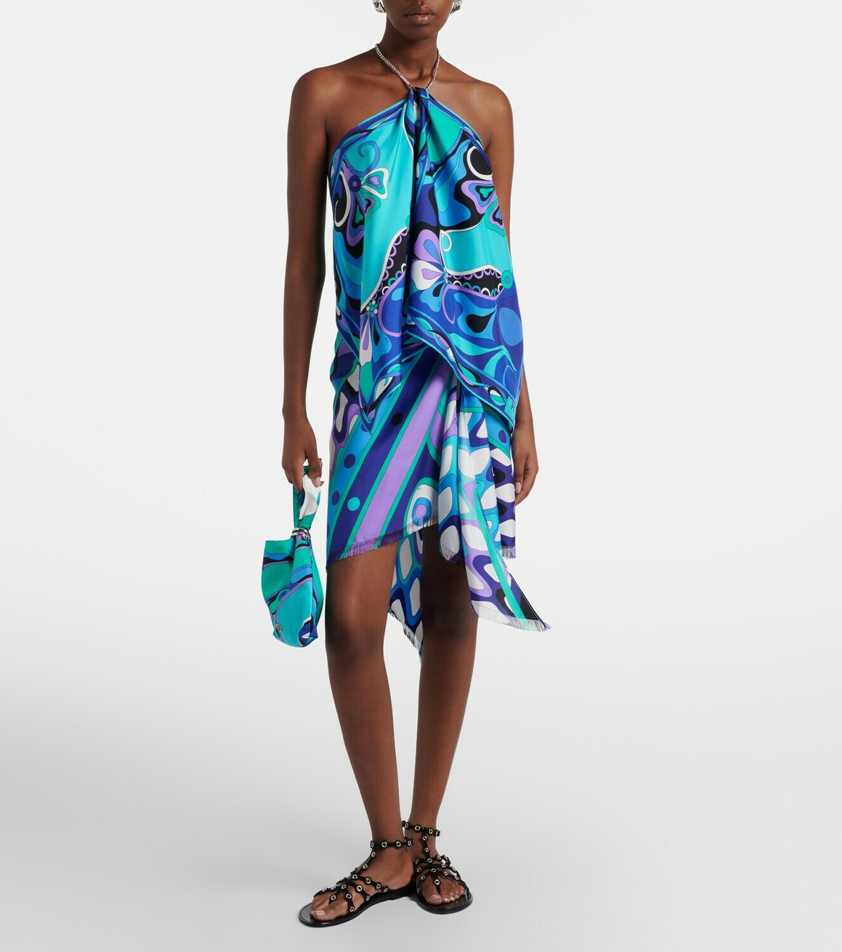 Pucci Orchidee silk twill top