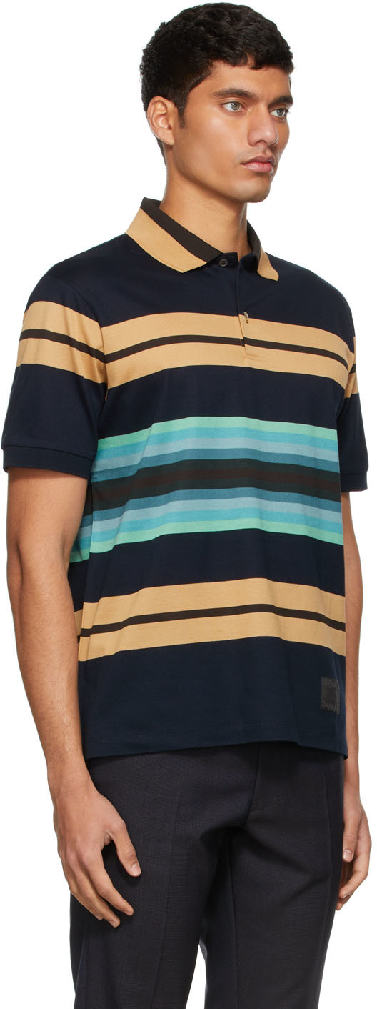 Paul Smith Navy Striped Polo Shirt Paul Smith