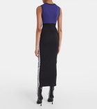 Jean Paul Gaultier Ribbed-knit cotton-blend midi dress