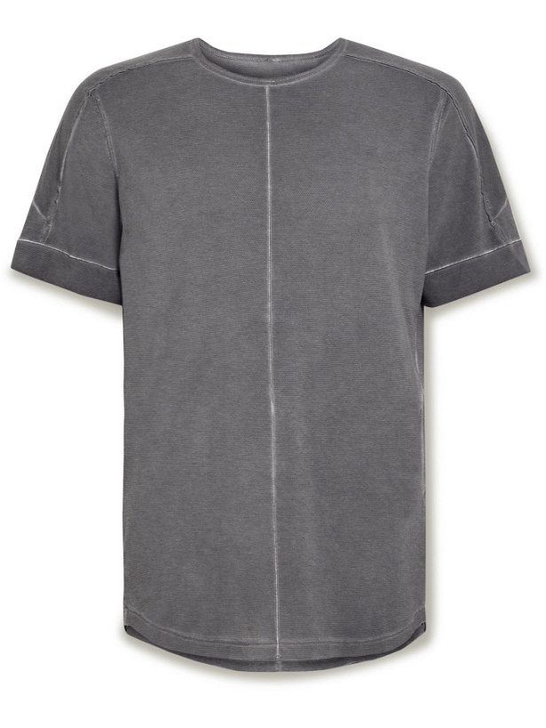Photo: NIKE TRAINING - Garment-Dyed Dri-FIT Mesh Yoga T-Shirt - Gray