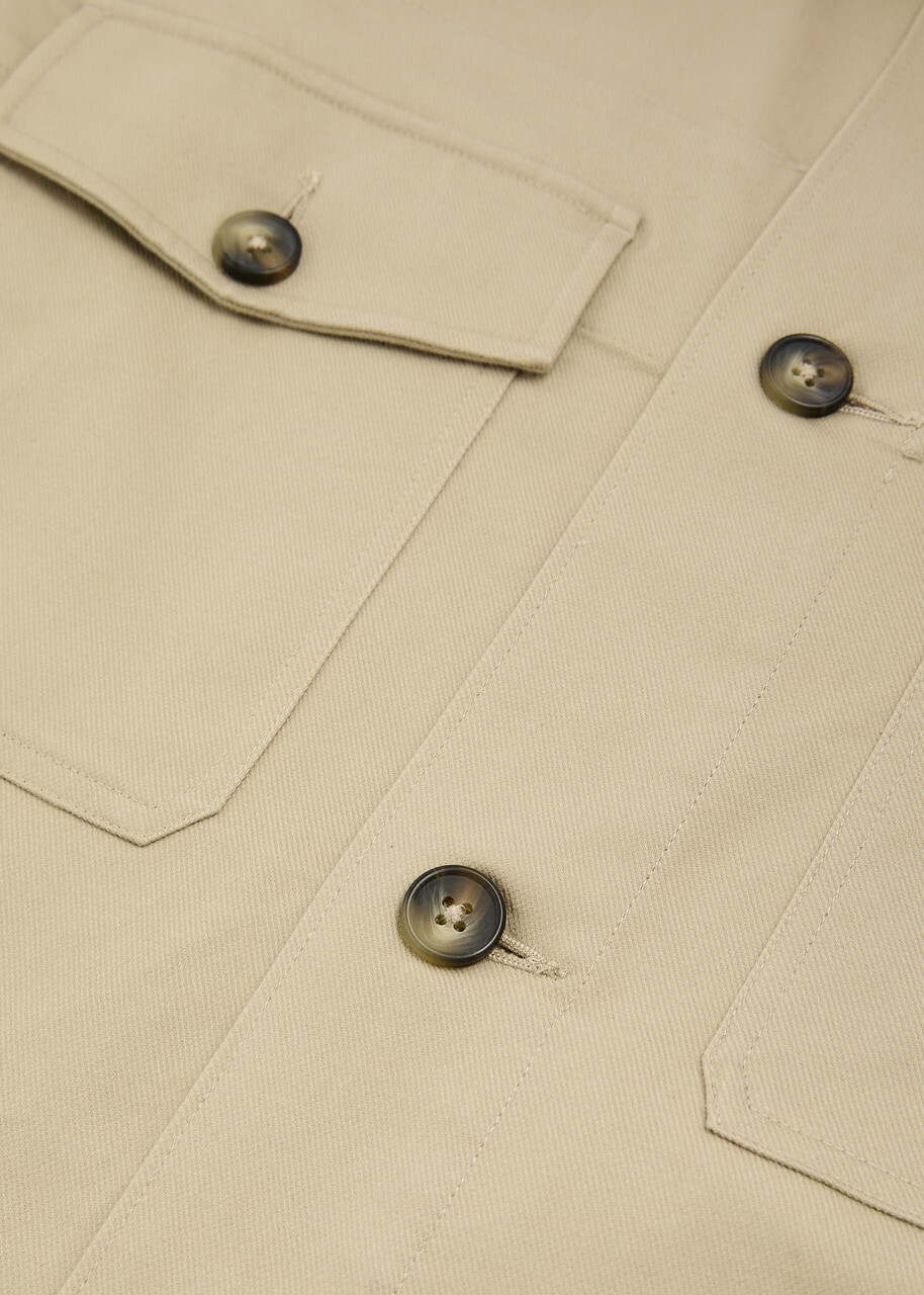 Paige Alfred Stretch-cotton Jacket Cream
