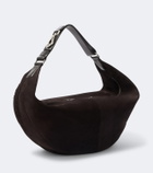 Lemaire Quiver Clip large suede shoulder bag