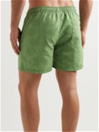 OAS - Straight-Leg Short-Length Printed Swim Shorts - Green