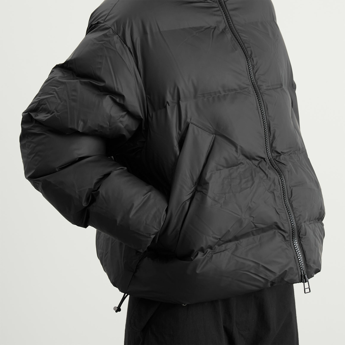 KASSL Editions Women's x Tretorn Hybrid Shelter Short Padded Jacket in Black