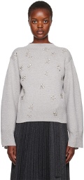 3.1 Phillip Lim Gray Embellished Sweater