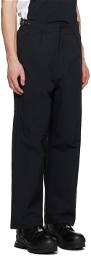 Izzue Black Embroidered Trousers
