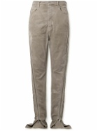 DRKSHDW by Rick Owens - Bolan Banana Slim-Fit Straight-Leg Zip-Detailed Waxed Jeans - Neutrals