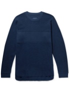 Blue Blue Japan - Indigo-Dyed Textured Cotton-Jersey T-Shirt - Blue
