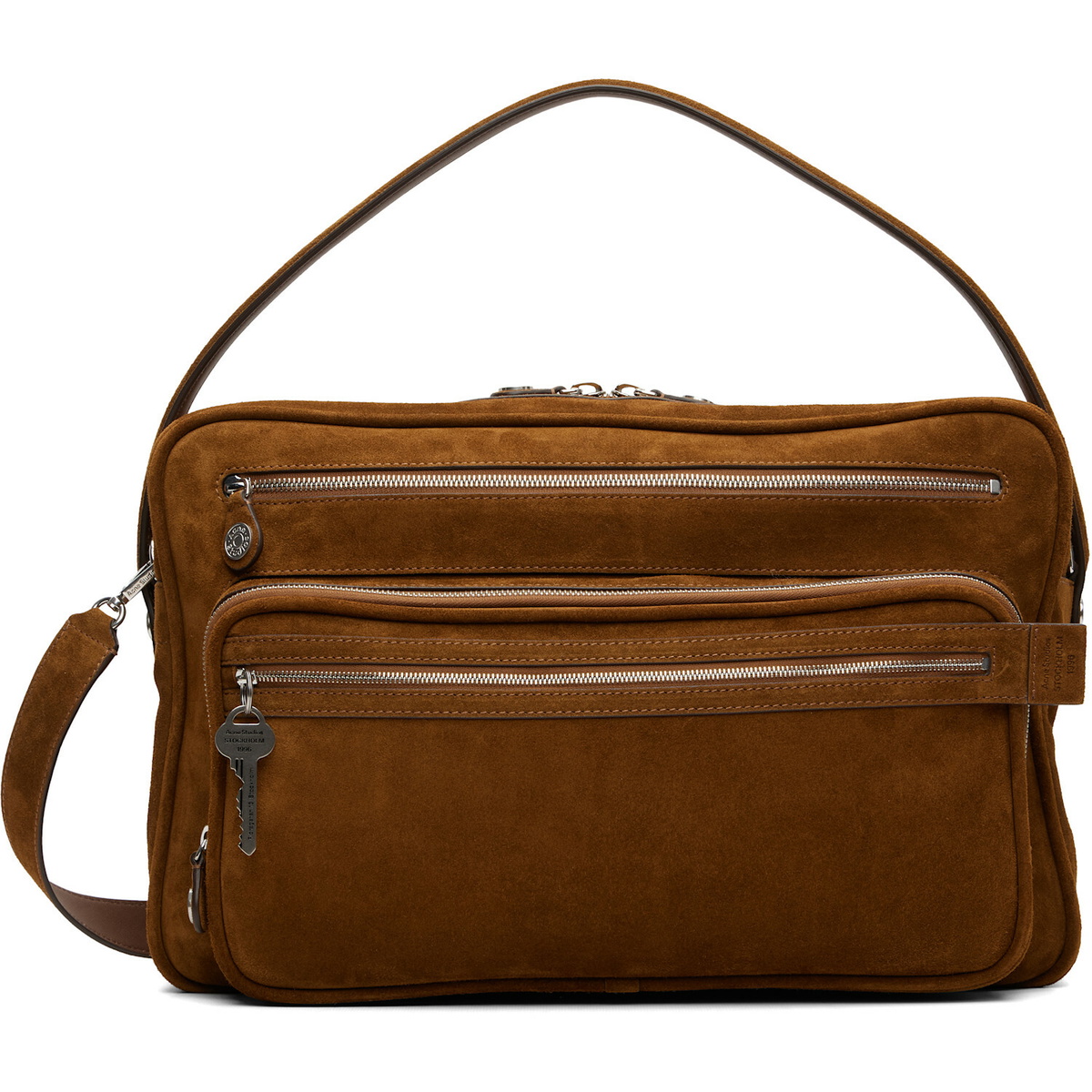 Acne Studios Brown Camero Camera Suede Shoulder Bag