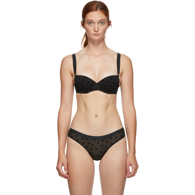 Stella McCartney Black Julia Juggling Contour Plunge Bra Stella McCartney