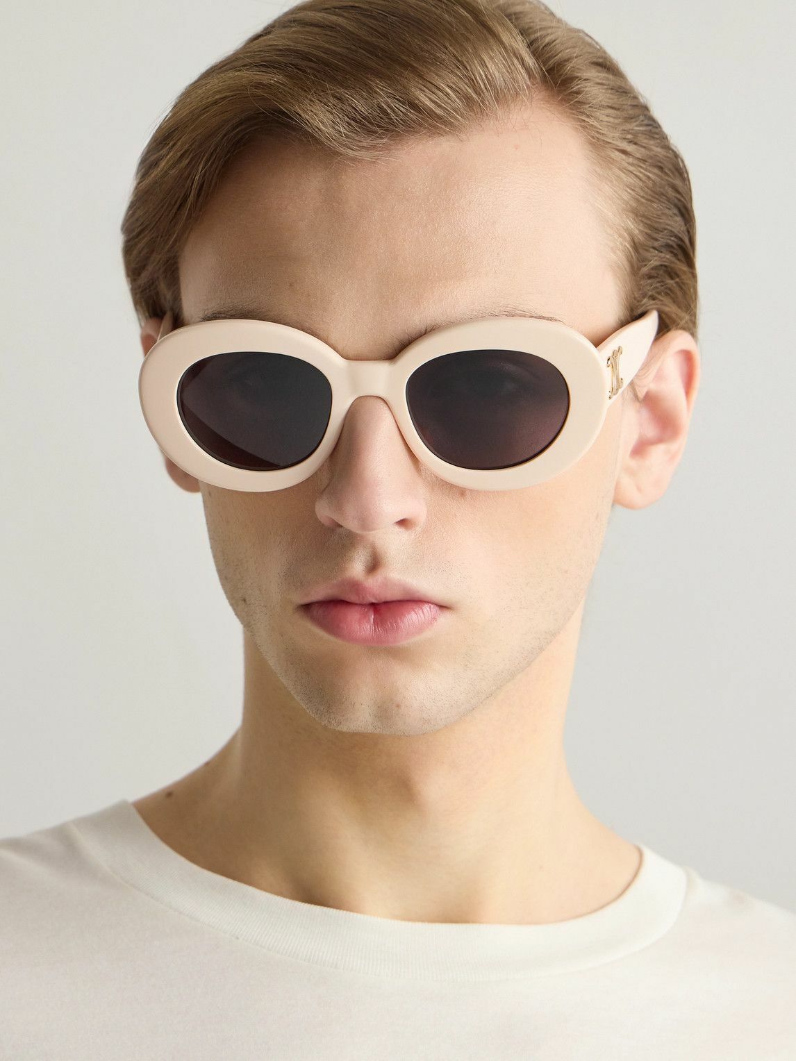 CELINE - Oval-Frame Acetate Sunglasses