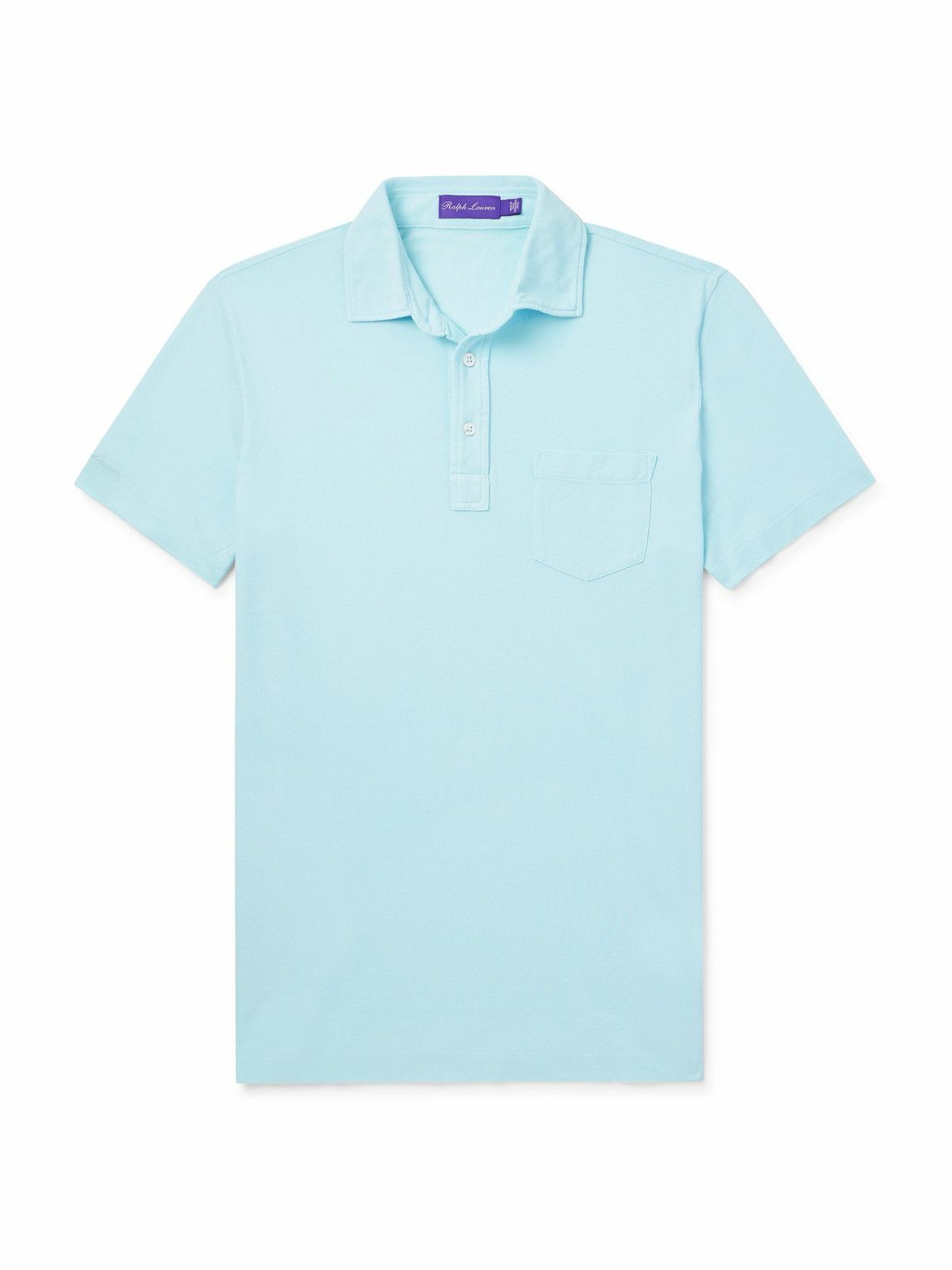 Ralph Lauren Purple label - Slim-Fit Washed Cotton-Piqué Polo Shirt - Blue