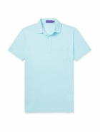 Ralph Lauren Purple label - Slim-Fit Washed Cotton-Piqué Polo Shirt - Blue