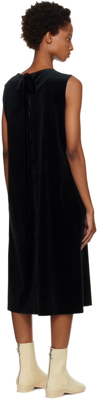Raf Simons Black Raw Edge Midi Dress