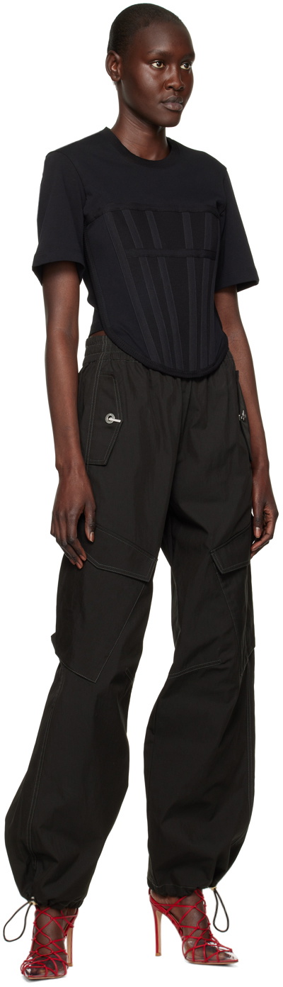 Dion Lee Black Corset T-Shirt Dion Lee