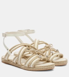 Mach & Mach Embellished woven sandals
