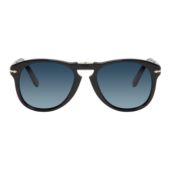 Photo: Persol Black and Blue Steve McQueen 714SM Sunglasses