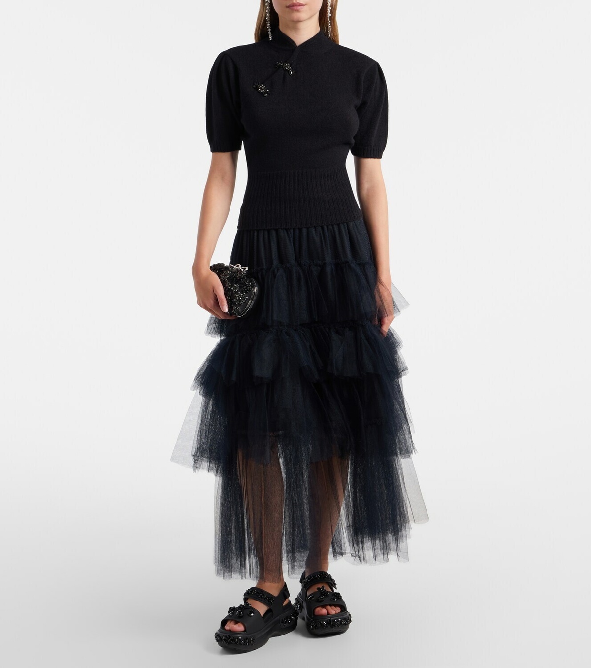 Simone Rocha Embellished cashmere sweater