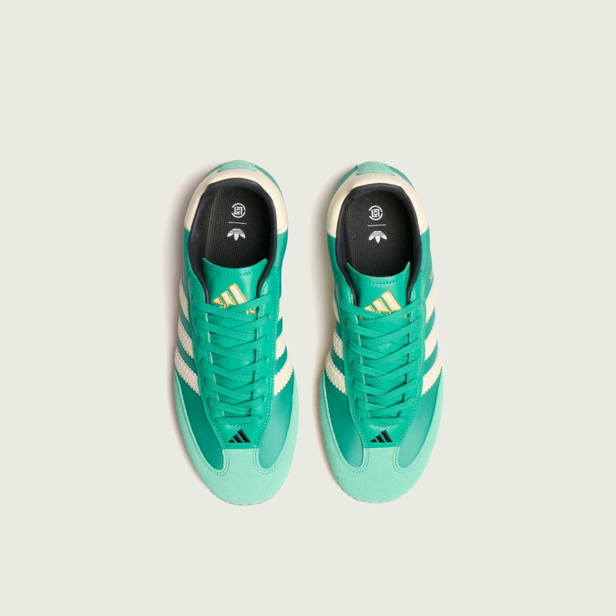 Adidas Men's x CLOT Samba Espadrille Sneaker in Court Green/Warm Vanilla/Core Black