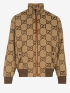 Gucci Brown GG Supreme Bomber Jacket
