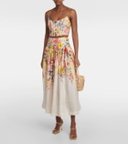 Zimmermann Alight floral linen maxi skirt