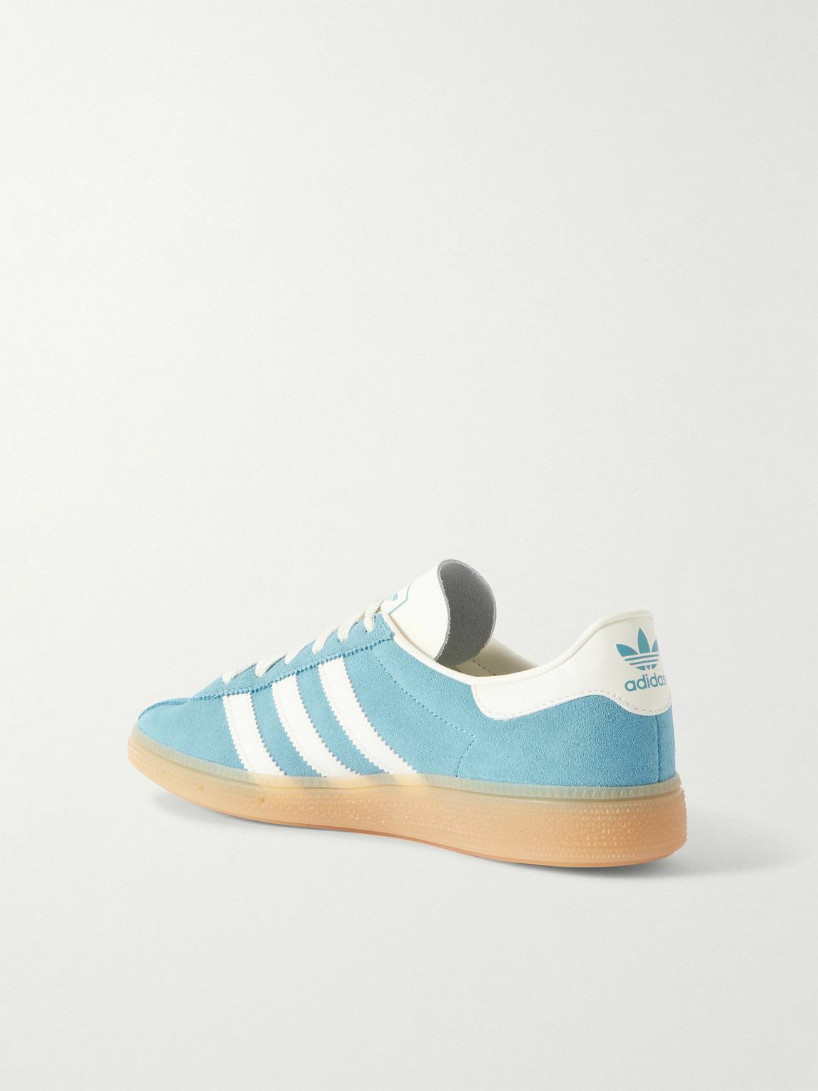 adidas Originals - Muenchen Leather-Trimmed Suede Sneakers - Blue