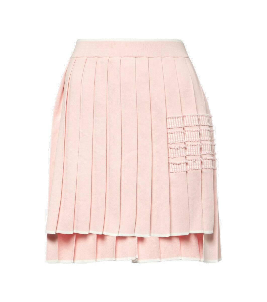 Photo: Thom Browne Pleated cotton miniskirt