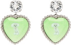 Safsafu Silver & Green Bff Earrings