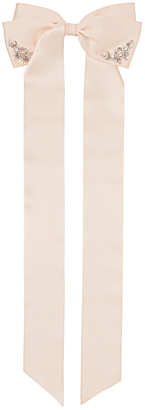 Simone Rocha Pink Long Embellished Bow Hair Clip Simone Rocha