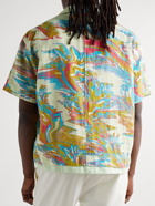 Stone Island Shadow Project - Guayabera Twill-Trimmed Printed Linen Shirt - Multi