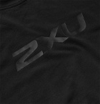 2XU - Transit Logo-Print Loopback Stretch-DRI-RELEASE Top - Black