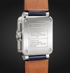 Bell & Ross - BR 03-94 42mm Steel and Leather Chronograph Watch, Ref. No. BR0394-­‐BLU-­‐ST/SCA - Blue