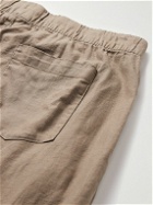Onia - Straight-Leg Linen-Blend Drawstring Trousers - Brown