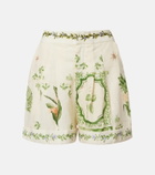 Agua by Agua Bendita Rommy floral linen Bermuda shorts