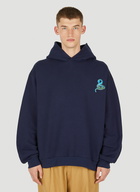 Snake Print Hooded Sweatshirt in Blue