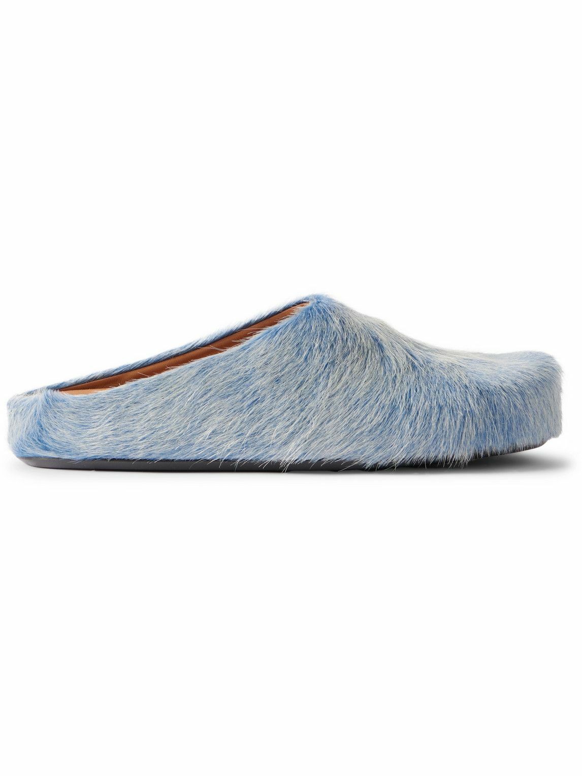 Marni - Fussbett Calf Hair Slippers - Blue
