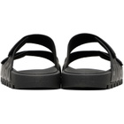 Hugo Black Logo Double Touch-Closure Straps Sandals