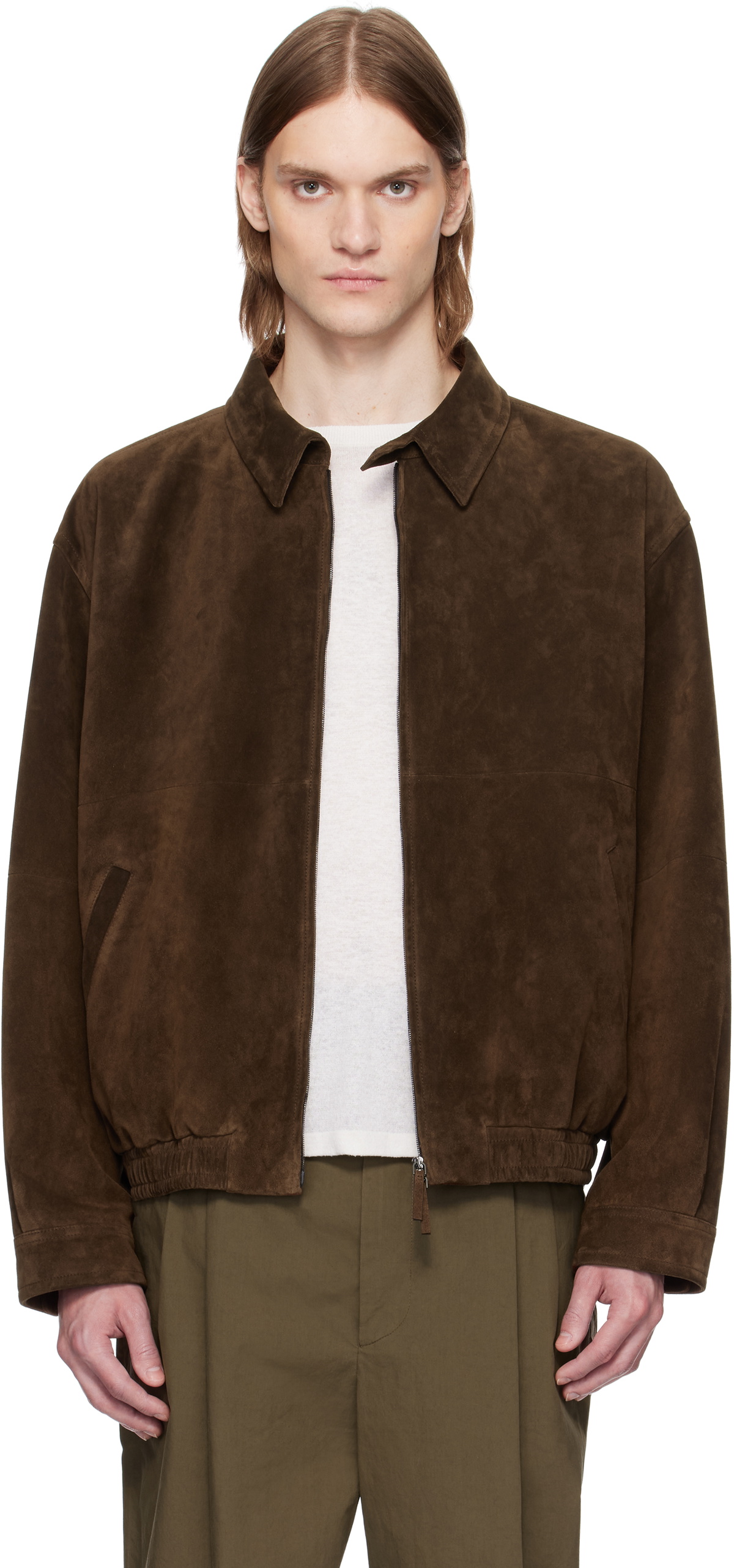 The Row Brown Ronan Suede Jacket The Row