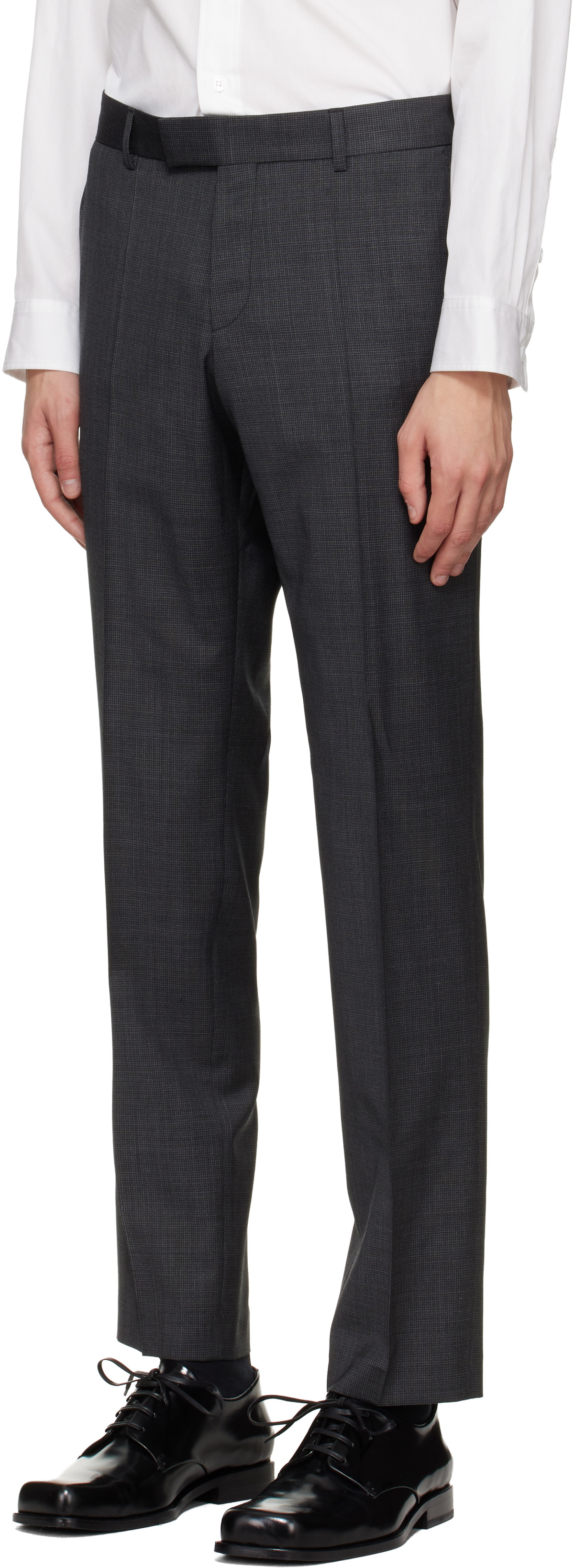 BOSS Gray Two-Piece Slim-Fit Virgin Wool Suit